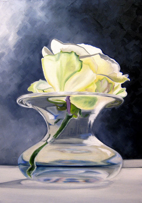 Art - Print - White Rose In Vase