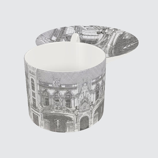 Bone China Cup and Saucer - Burlington Arcade
