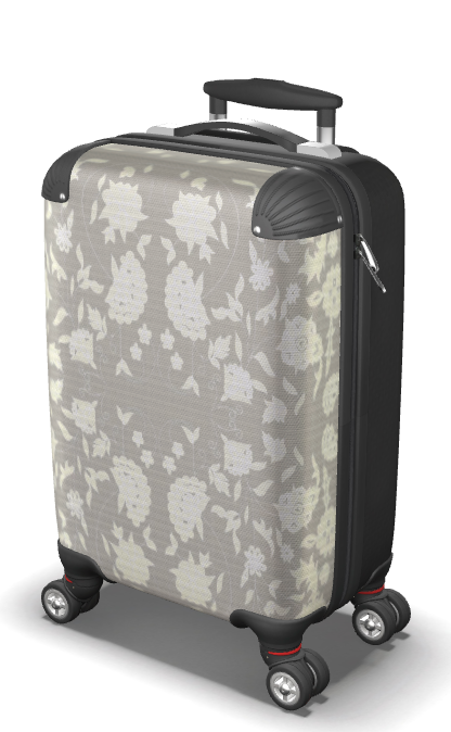 Suitcase - Cabin 55cm and 45cm - Carpet Flowers on Warm Grey