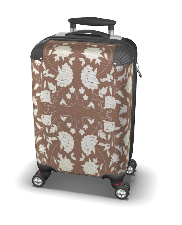 Suitcase - Cabin 55cm and 45cm - Carpet Flowers on Mocha
