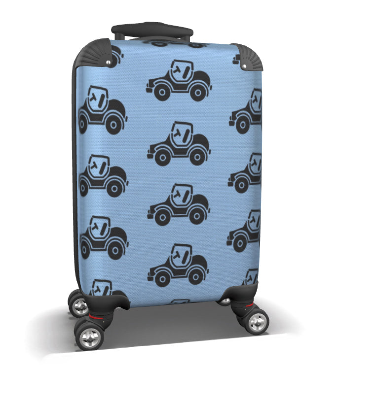 Suitcase - Small Cabin 45cm - Car on Blue Red or Green