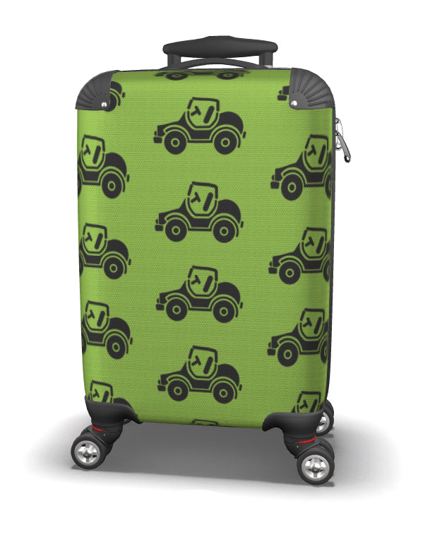 Suitcase - Small Cabin 45cm - Car on Blue Red or Green