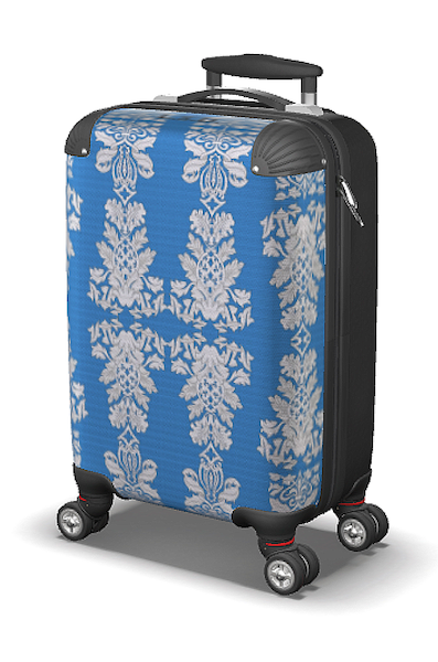 Suitcase - Cabin 55cm and 45cm - Damask On Blue Sky