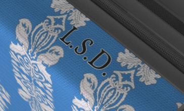 Suitcase - Cabin 55cm and 45cm - Damask On Blue Sky