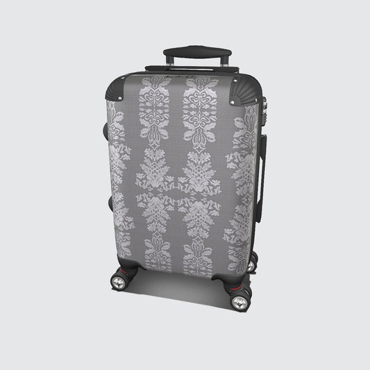 Suitcase - Cabin 55cm and 45cm - Damask On Grey