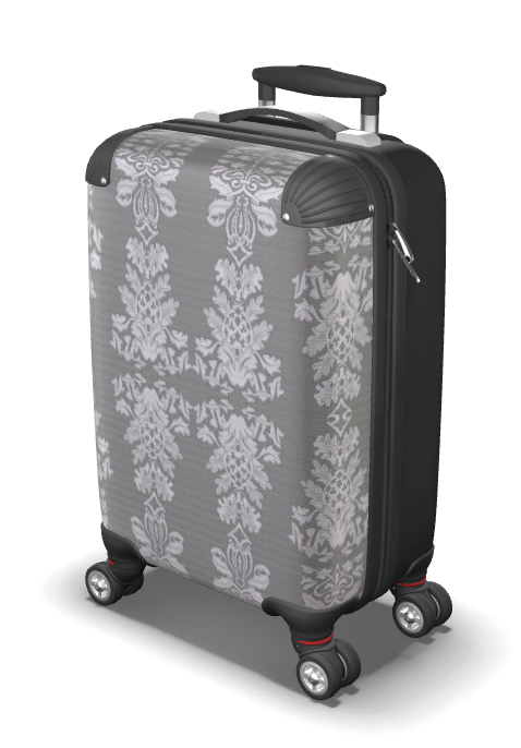 Suitcase - Cabin 55cm and 45cm - Damask On Grey