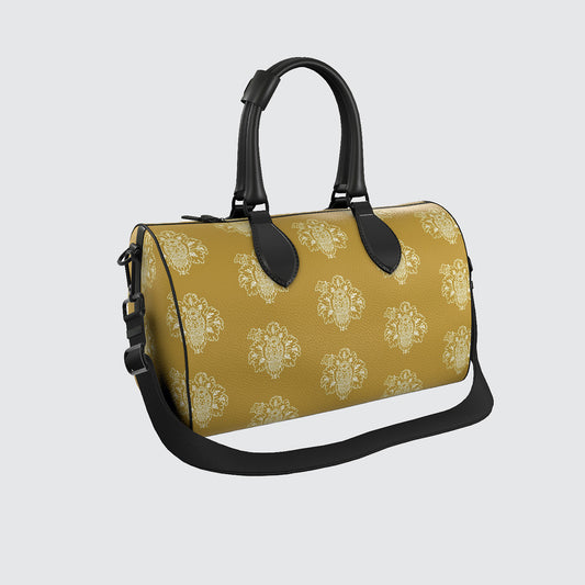 Duffle Bag - Damask on Mustard