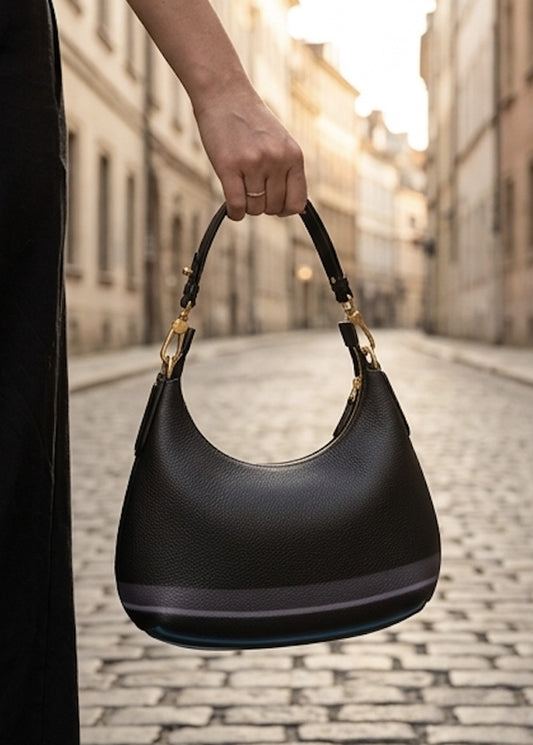 Handbag - Black Crescent