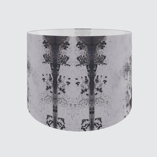 Lampshade - Burano Lace white and purple greys - Large & Medium