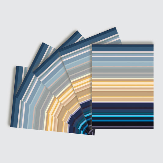 10 Card Pack Stripes Golden Sea