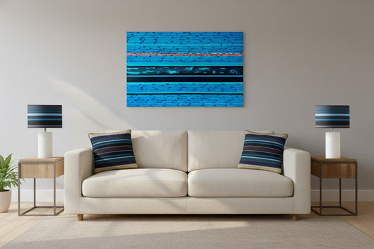 Lampshade 40cm - Blue Sea Stripes