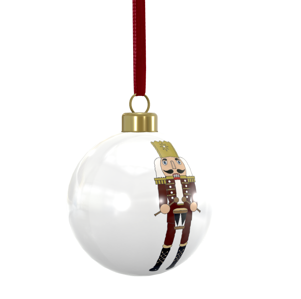 Bone China Bauble Decorations - 3 pack - Nutcracker