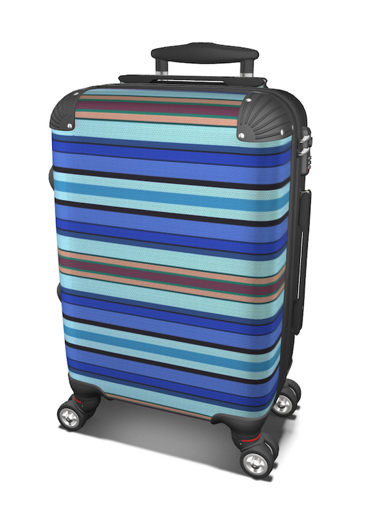 Suitcase - Cabin 55cm and 45cm - Stripes Peacock