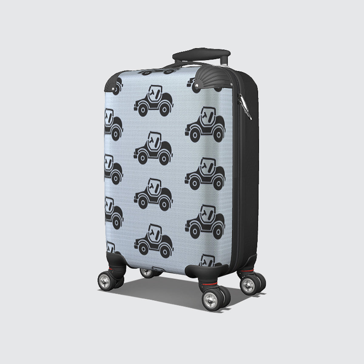 Suitcase - Small Cabin 45cm - Car on Blue