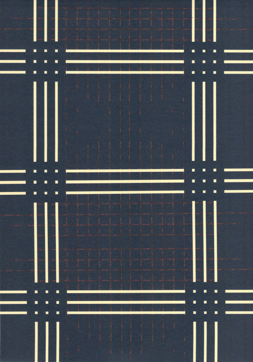Wallpaper Grid 7 Navy Blue - £37.50 per sq metre
