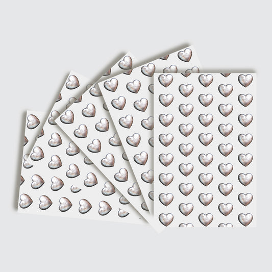 10 card pack Gold Leaf Hearts