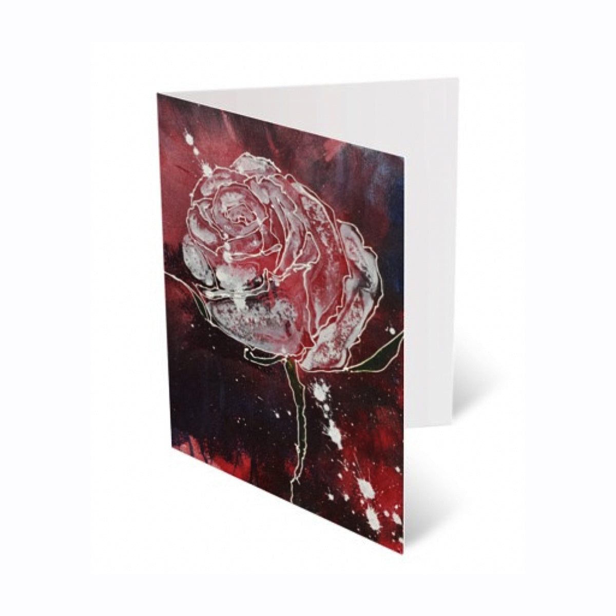 10 Card Pack Outline Rose
