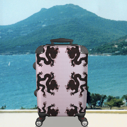 Suitcase - Cabin 55cm and 45cm - Crimson Dragon On Pink