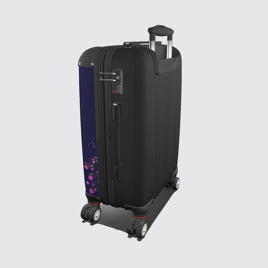 Suitcase - Cabin 55cm - Blue With Pink Flowers