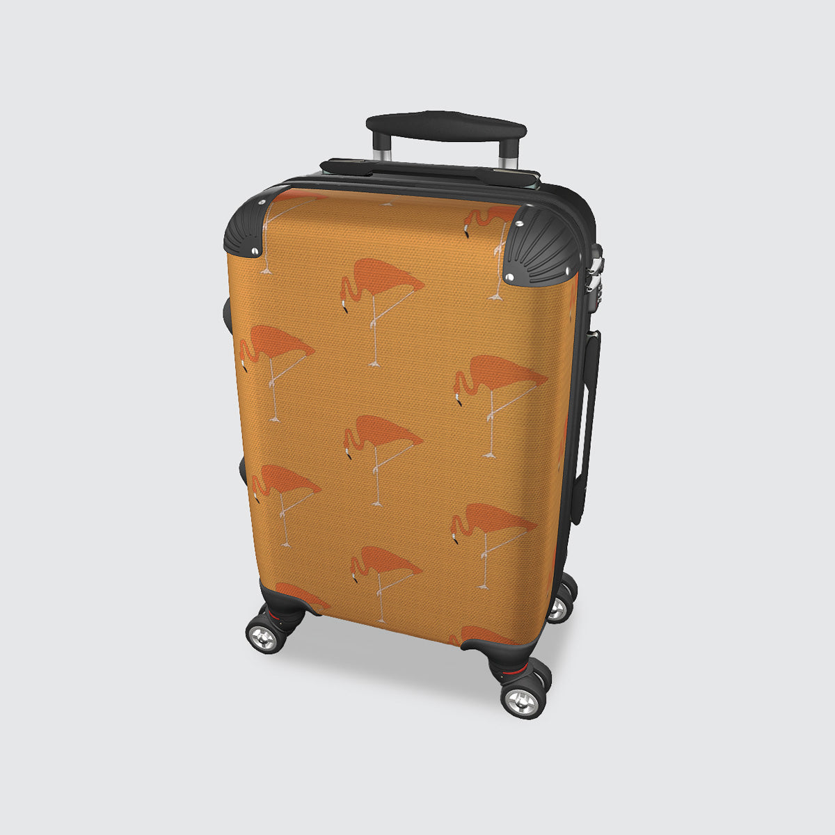 Suitcase - Cabin 55cm and 45cm - Flamingos on Orange