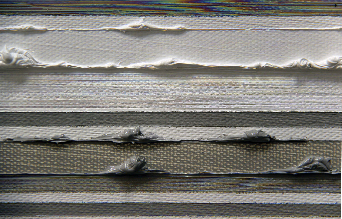Stripes Oil Painting - Warm Grey by Rose Long