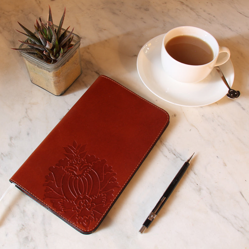 Leather Notebook Cover - Large Cahier