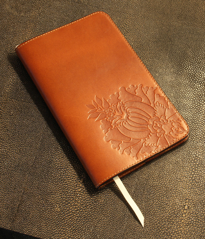 Leather Notebook Cover - Large Cahier