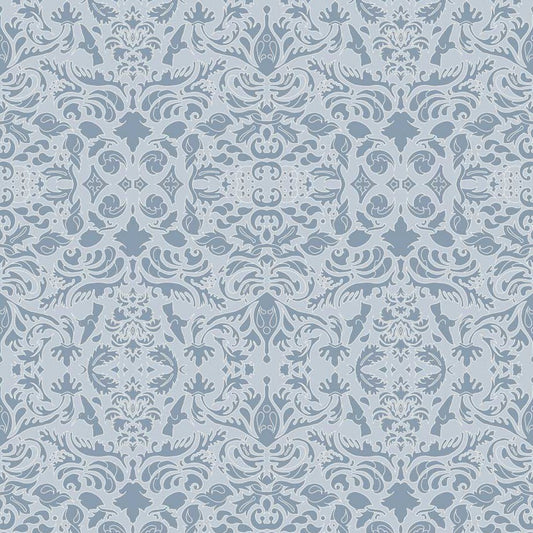 Wallpaper Hummingbird Damask Blue And Pale Blue - £37.50 per sq metre