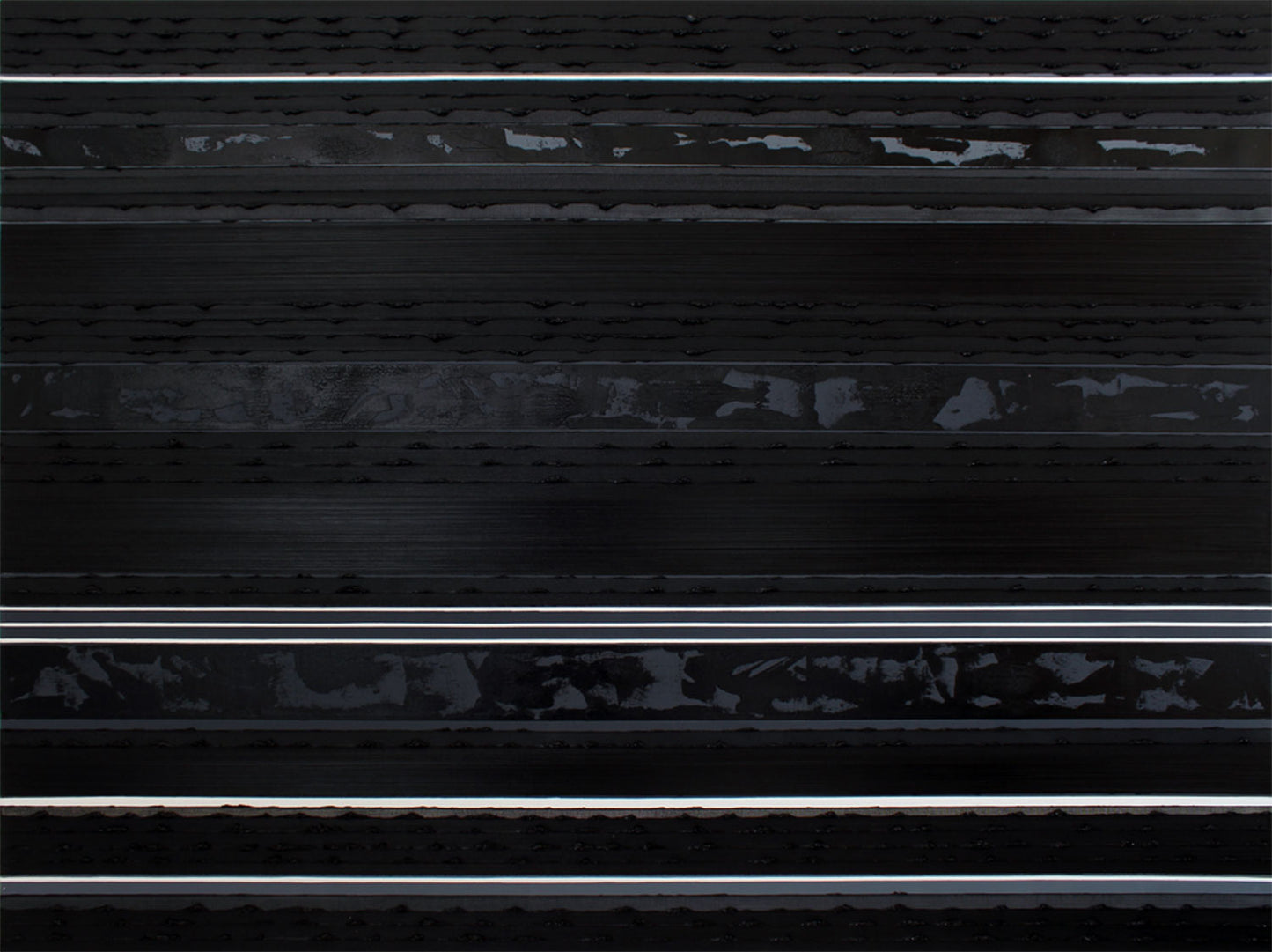 Stripes Oil Painting - None More Black by Rose Long