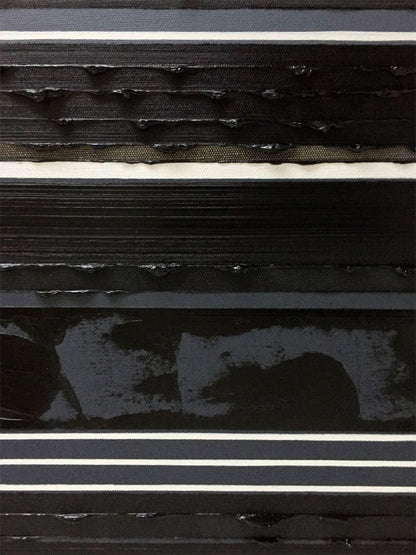 Stripes Oil Painting - None More Black by Rose Long