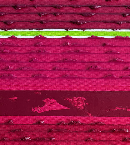 Stripes Oil Painting - Magenta