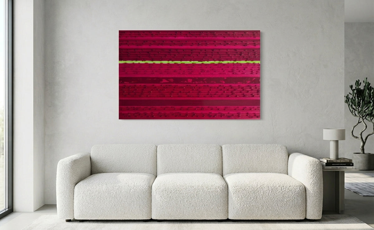 Stripes Oil Painting - Magenta