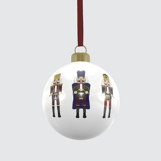 Bone China Bauble Decoration - Single - Three Nutcrackers