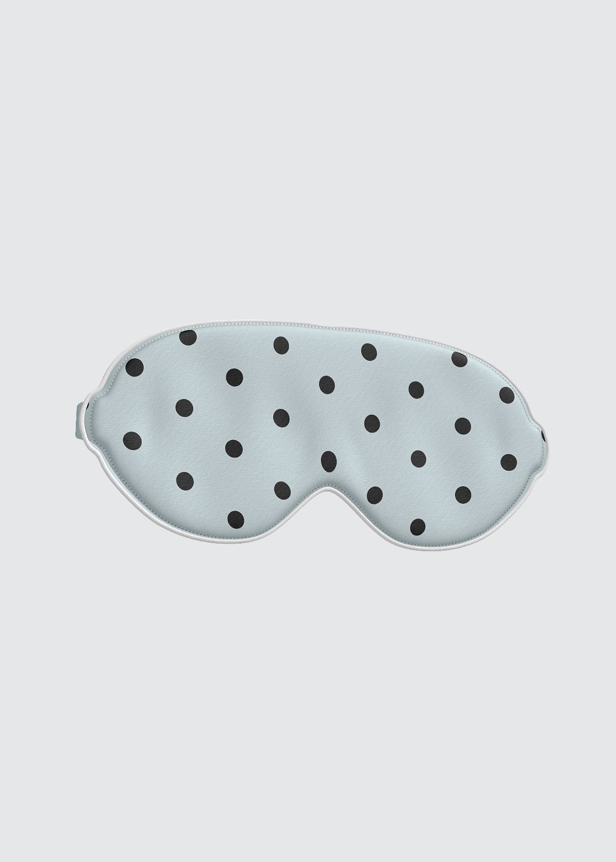 Silk Eye Mask - Blue with Polka Dots