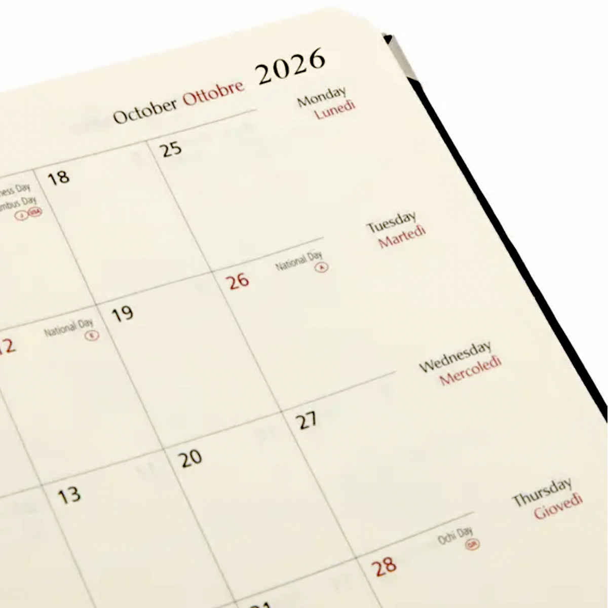 Diary 2026 - Week To View - Blue Sea Stripes Hardback