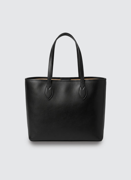 Handbag - Black Leather Tote
