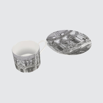 Bone China Cup and Saucer - Burlington Arcade