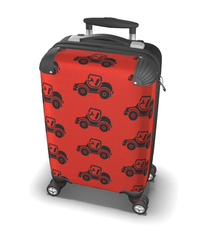 Suitcase - Small Cabin 45cm - Car on Blue Red or Green