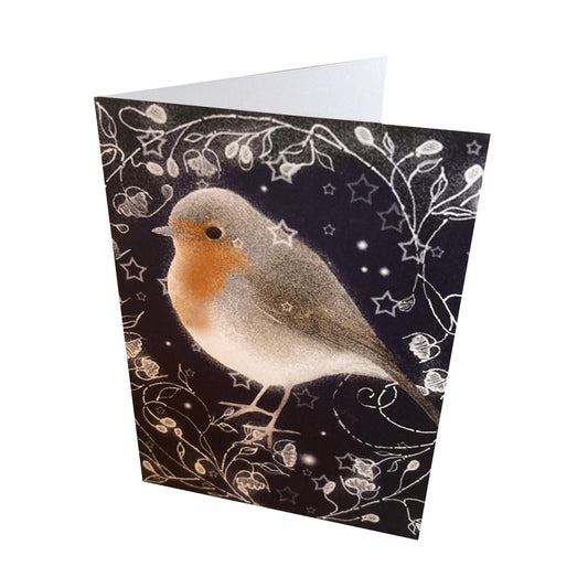 10 card pack Robin Christmas Cards - single design