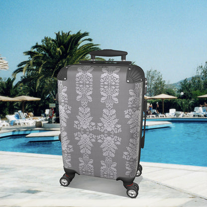 Suitcase - Cabin 55cm and 45cm - Damask On Grey