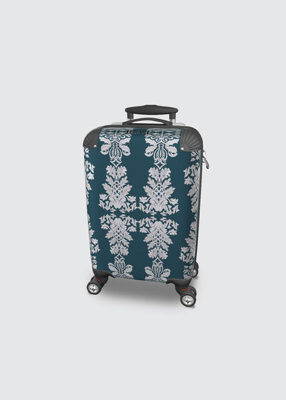 Suitcase - Cabin 55cm and 45cm - Damask On Teal