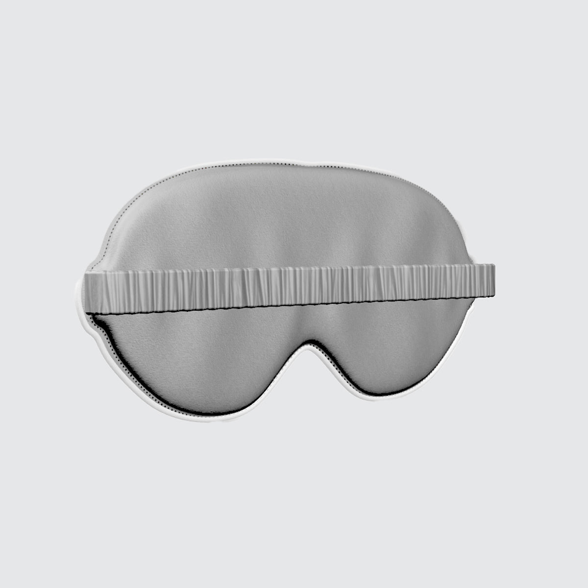 Silk Eye Mask - Grey with White Foliage