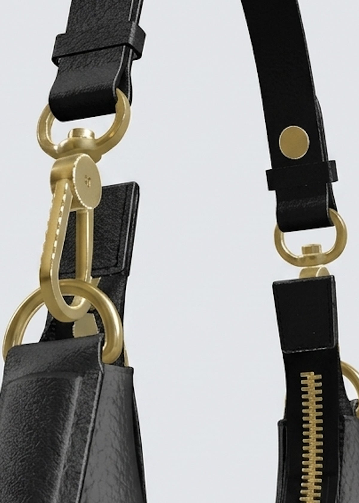 Handbag - Black Crescent