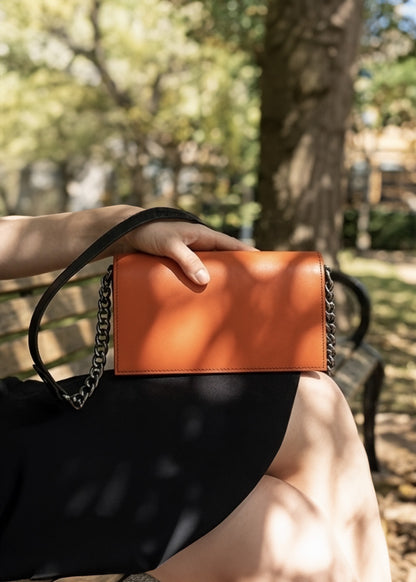 Handbag Orange Clutch