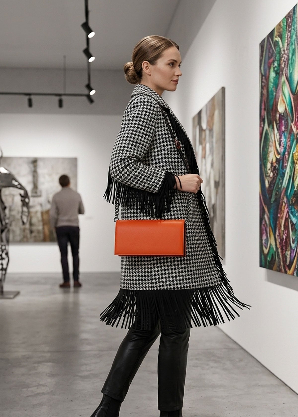 Handbag Orange Clutch