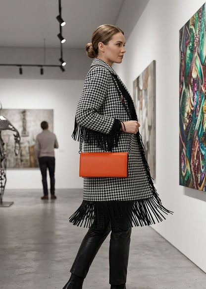 Handbag Orange Clutch