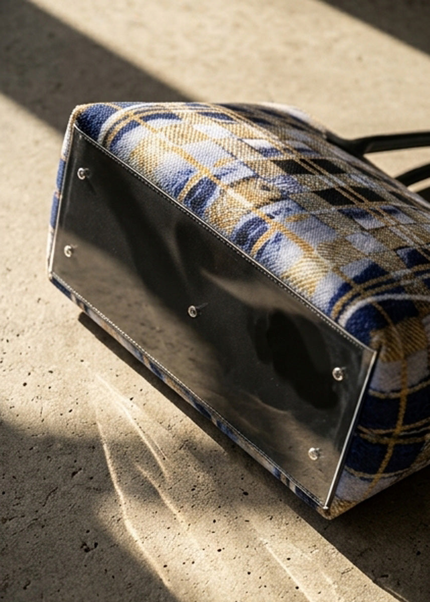 Handbag - Canvas Tartan Tote