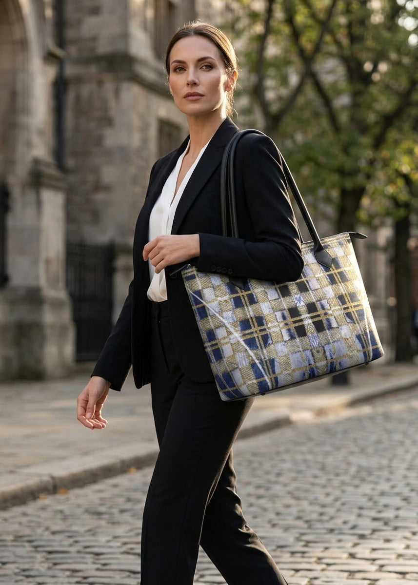 Handbag - Canvas Tartan Tote