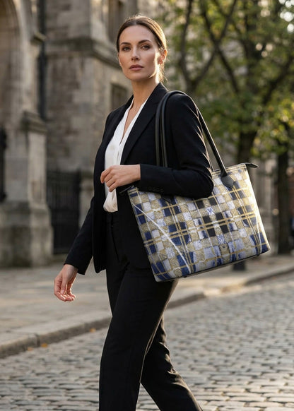 Handbag - Canvas Tartan Tote