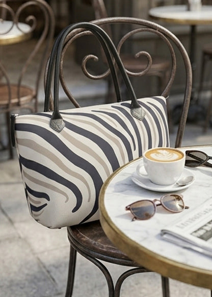Handbag - Canvas Zebra Tote